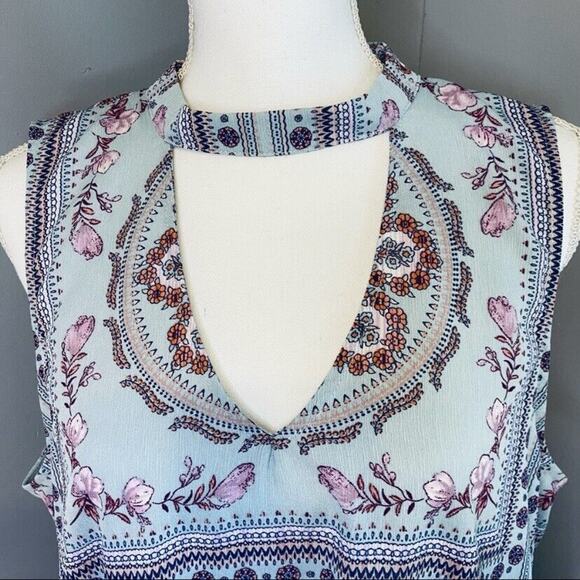 Living Doll Blue Floral Paisley Dress Size 2X - Picture 3 of 9